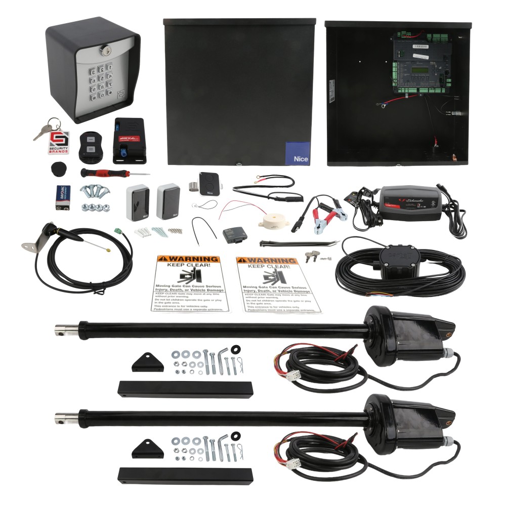 Nice Apollo 1651 Dual AC Swing Gate Opener Full Package w/ 1050 Control