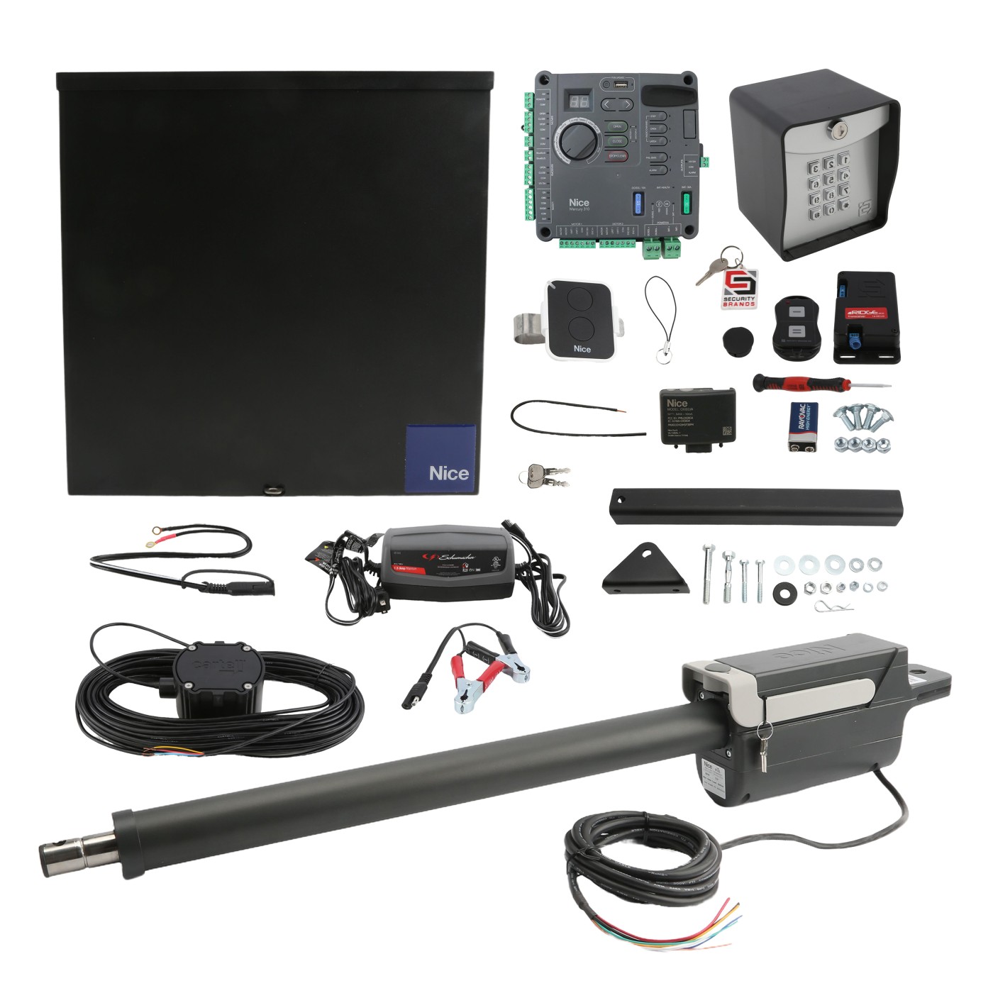 Nice Apollo 912L AC Swing Gate Opener Full Package w/ Mercury 310