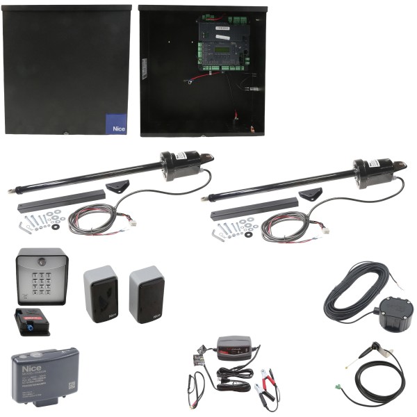 Nice Apollo 1650ETL-1K Smart ETL Dual Swing Gate Opener Full Package w/ Entry/Exit Controls