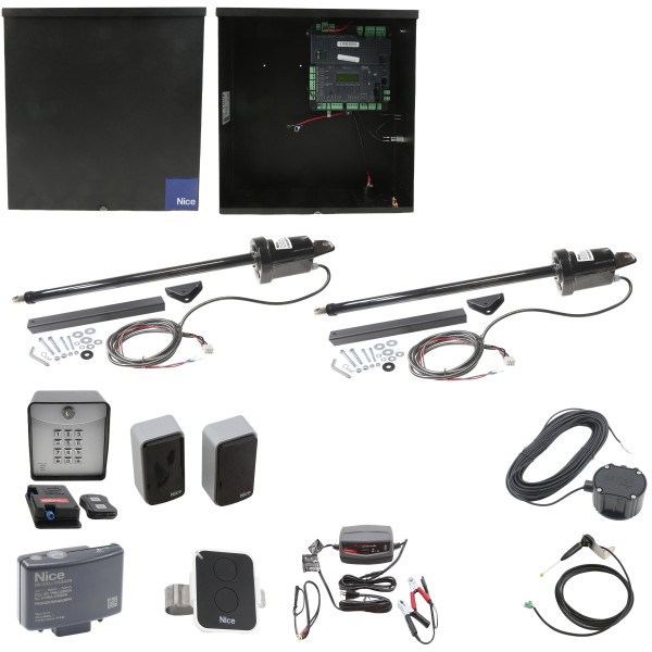 Nice Apollo 1650ETL-1K Smart ETL Dual Swing Gate Opener Full Package w/ Entry/Exit Controls