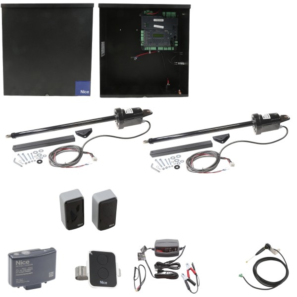Nice Apollo Dual Swing Gate Opener with 1050 Control Board - No Battery Included