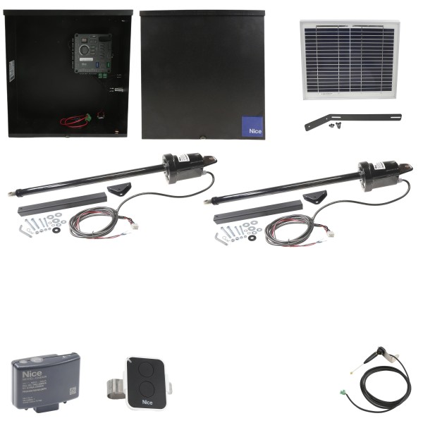Nice Apollo 310TITAN-FULLPACKAGE Swing Gate Opener Package W/ Wireless Keypad, Exit Wand & Battery Charger