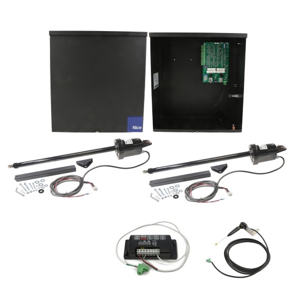 Nice Apollo Customizable Dual Swing Gate Opener Package with 636 Board