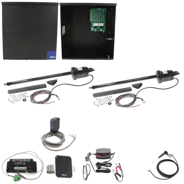 Nice Apollo Dual Swing Gate Opener with 636 Control Board - No Battery Included
