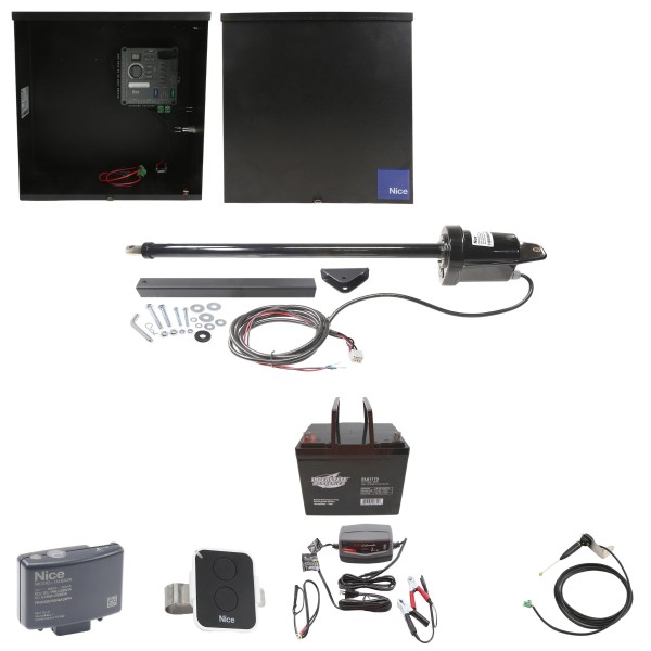 Nice Apollo Swing Gate Opener with 310 Control Board - 75 Ah Battery Included