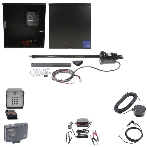 Nice Apollo 310TITANDUEL-FULLPACKAGE Swing Gate Opener Package W/ Wireless Keypad, Exit Wand & Battery Charger