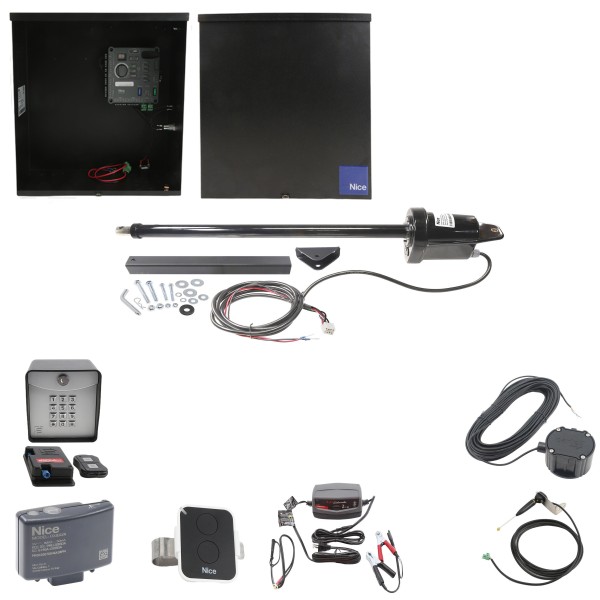 Nice Apollo 310TITANDUEL-FULLPACKAGE Swing Gate Opener Package W/ Wireless Keypad, Exit Wand & Battery Charger