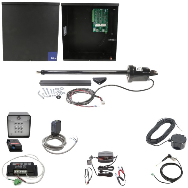 Nice Apollo 1500 Swing Gate Opener Full Package w/ Entry/Exit Controls