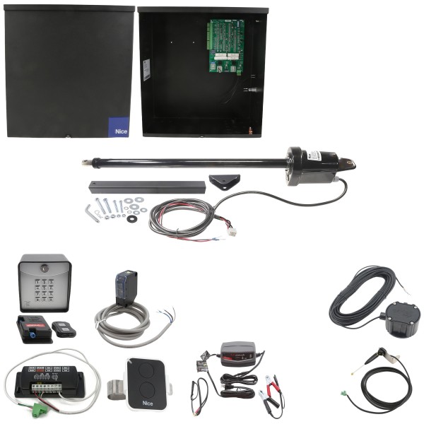 Nice Apollo 1500 Swing Gate Opener Full Package w/ Entry/Exit Controls