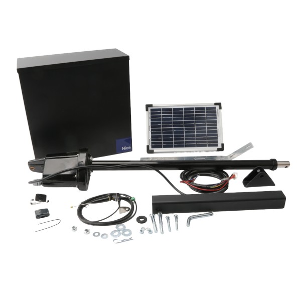 Nice Apollo 816 Linear Actuator Solar Bundle With Mercury 310 Controller Swing Gate Opener Kit - O-A310-SLR-BL