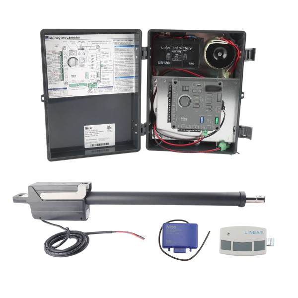 Nice Apollo Titan Arm AC Bundle w/ Mercury 310 Controller Swing Gate Opener Kit - O-T310-AC-BL (Operators)