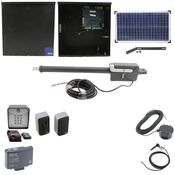 ice Apollo TITAN12L1 Swing Gate Opener Solar Package w/ 1050 Control Board, 30 Watt Solar Panel and Entry/Exit Controls