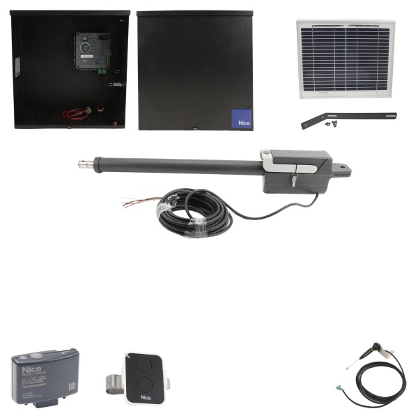 Nice Apollo 310APOLLO-10S Swing Gate Opener Package W/ 10 Watt Solar Panel