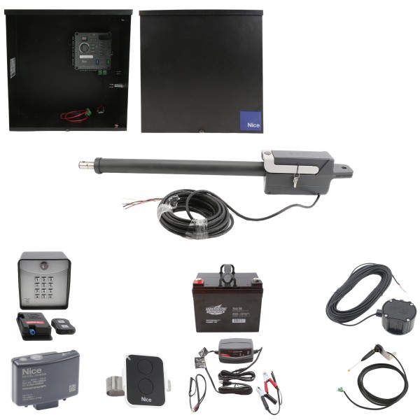 Nice Apollo Titan 310 Single Arm Swing Gate Opener Complete Package with 310 Control Board and 35 Ah Battery
