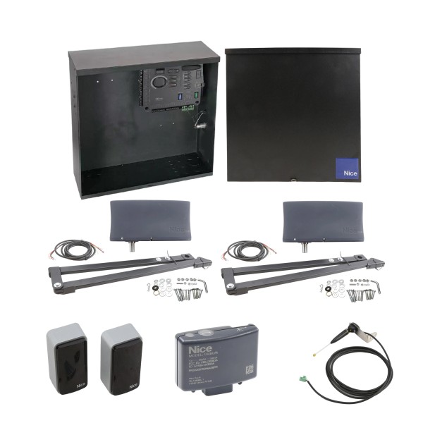 Nice Apollo Vanguard Customizable Dual Swing Gate Opener Package with 310 Board