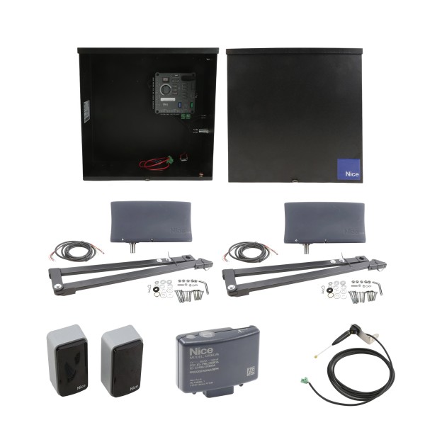 Nice Apollo Vanguard Customizable Dual Swing Gate Opener Package with 310 Board