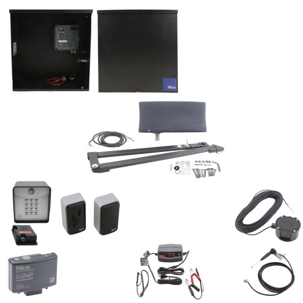 Nice Apollo Vanguard 3500 ETL-1K Single Arm Swing Gate Opener Complete Package with 310 Control Board