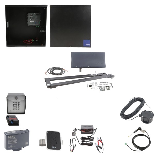 Nice Apollo Vanguard Heavy-Duty 3500 ETL-1K Single Arm Swing Gate Opener Complete Package with 310 Control Board