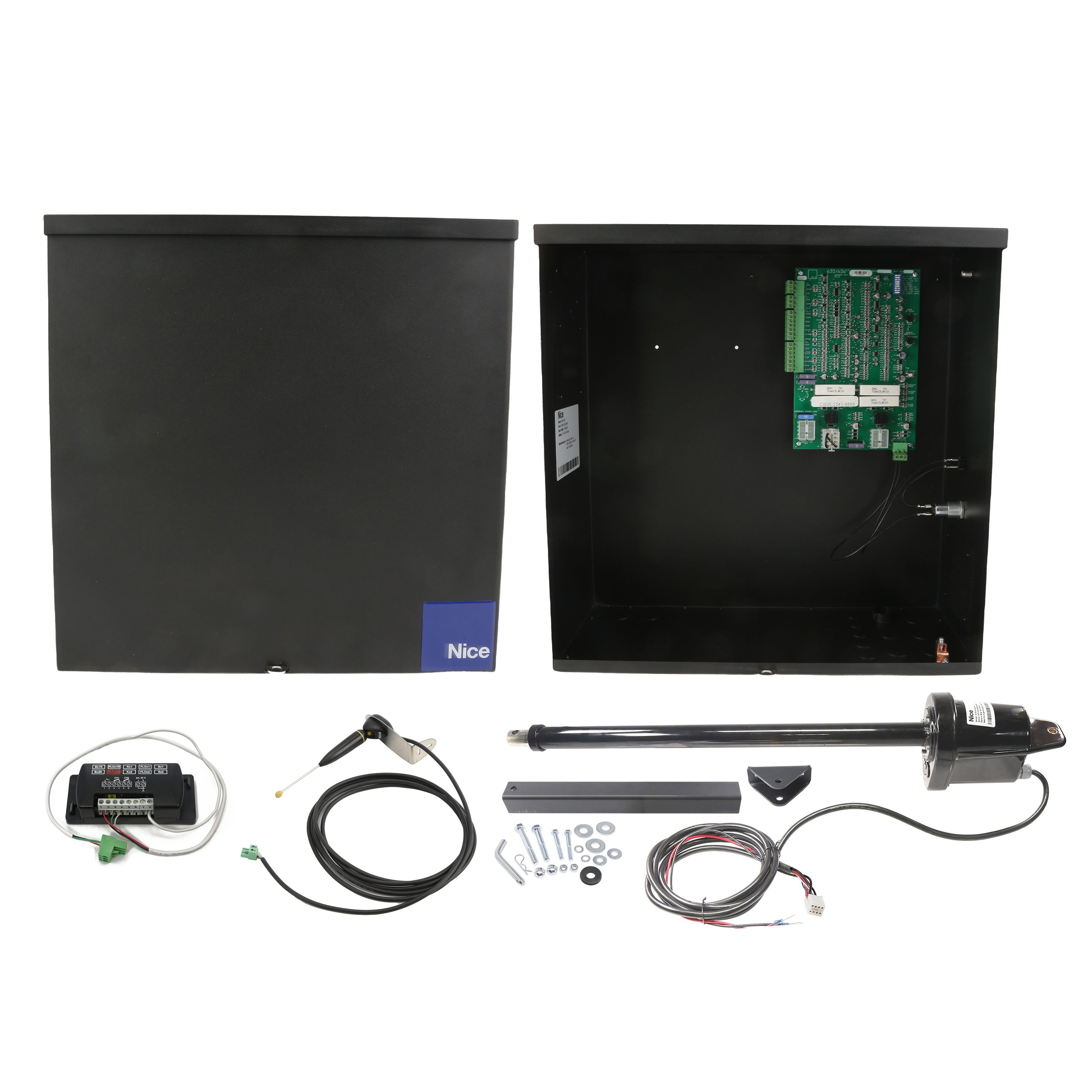 Nice Apollo 1500 AC Swing Gate Opener Full Package w/ 636 Control Board