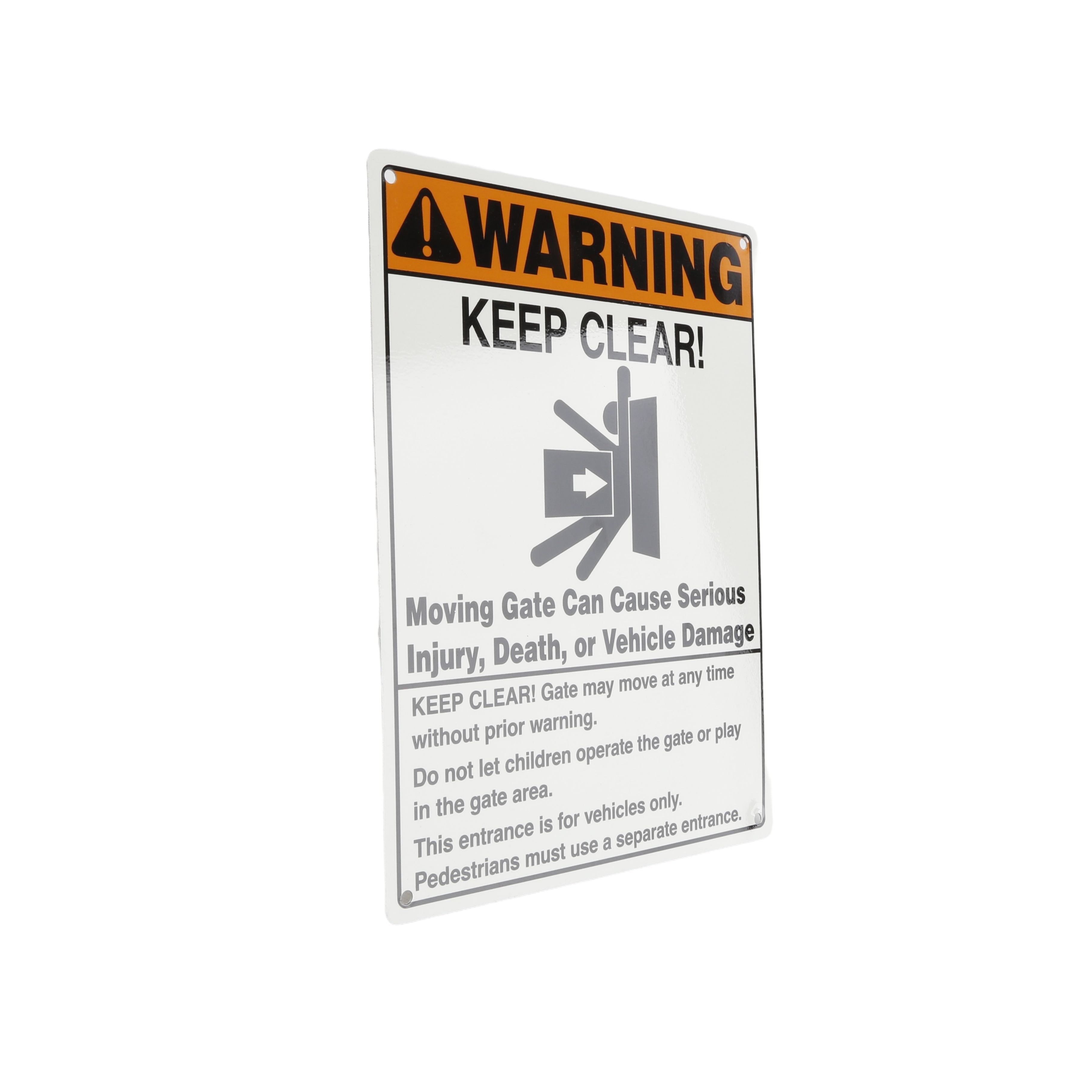 Cuorung Direct Street Sign Warning Plaque Wall Decor Automatic Gate Do Not  Push Or Climb On Prevent Injuries and Damage to Electronic Gates Office