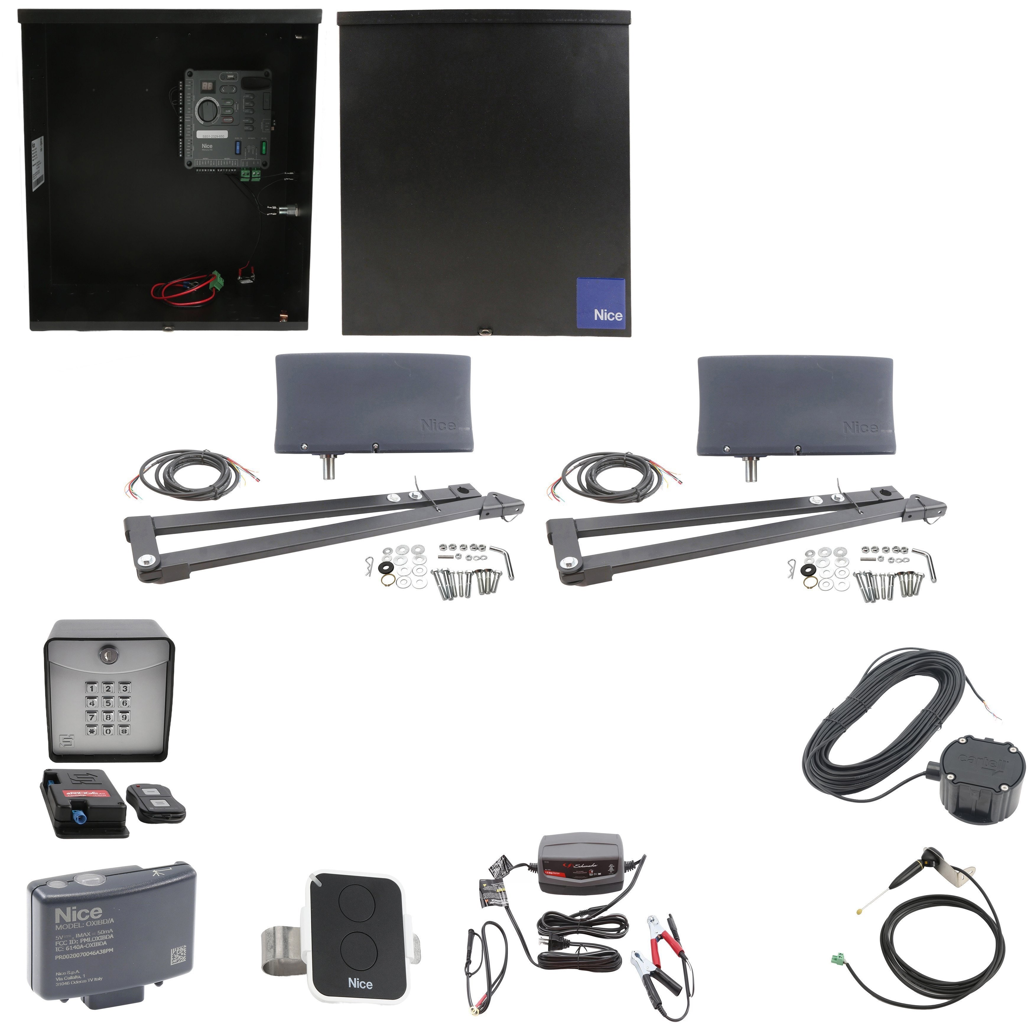 Nice Apollo Vanguard 3600 Dual Swing Gate Opener Complete Package