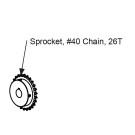  #40 Chain 26T Sprocket - MX4364