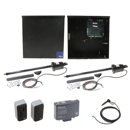 Nice Apollo Customizable Dual Swing Gate Opener Package with 1050 Board