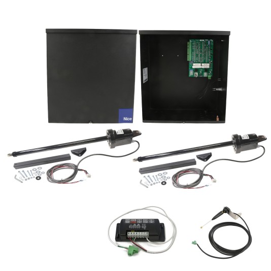 Nice Apollo Customizable Dual Swing Gate Opener Package with 636 Board