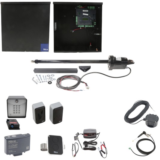 Nice Apollo 1550 ETL-1K Swing Gate Opener Full Package w/ Entry/Exit Controls