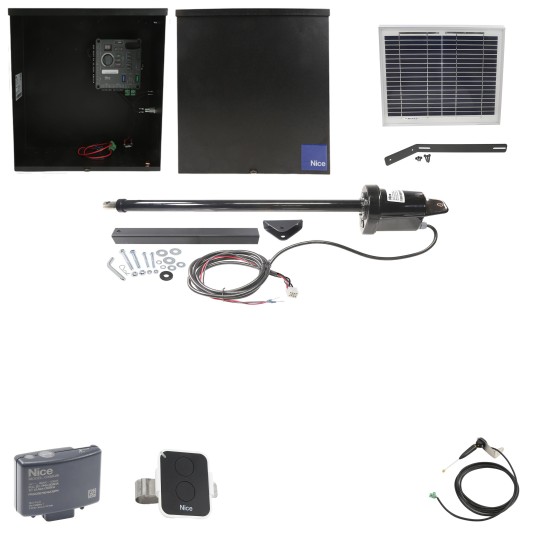 Nice Apollo 310TITAN-10S Swing Gate Opener Solar Package W/ 10 Watt Solar Panel