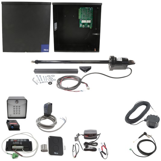 Nice Apollo 1500 Swing Gate Opener Full Package w/ Entry/Exit Controls