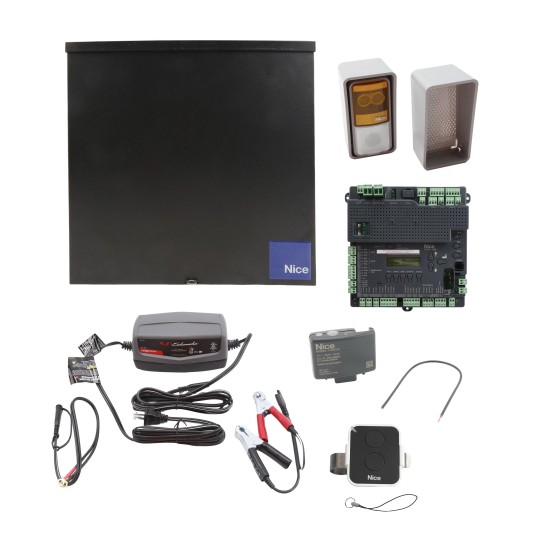 CBOX w/ 1050 controller, battery charger, OXI receiver, ON2E transmitter, EPMORB/A BlueBUS reflective photo eye