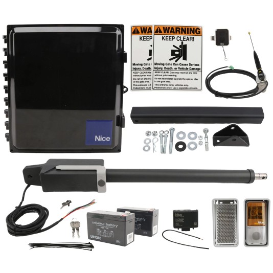 Nice Apollo TITAN12L1 AC Swing Gate Opener Kit With Battery Backup T12L1-AC-KIT