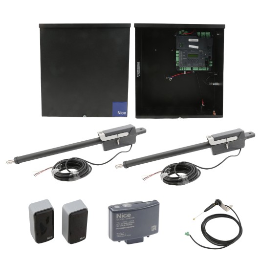 Nice Apollo Titan Customizable Dual Swing Gate Opener Package with 1050 Board
