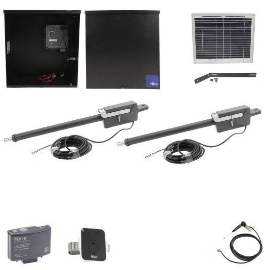Nice Apollo 310APOLLO-FULLPACKAGE Swing Gate Opener Package W/ Wireless Keypad, Exit Wand & Battery Charger