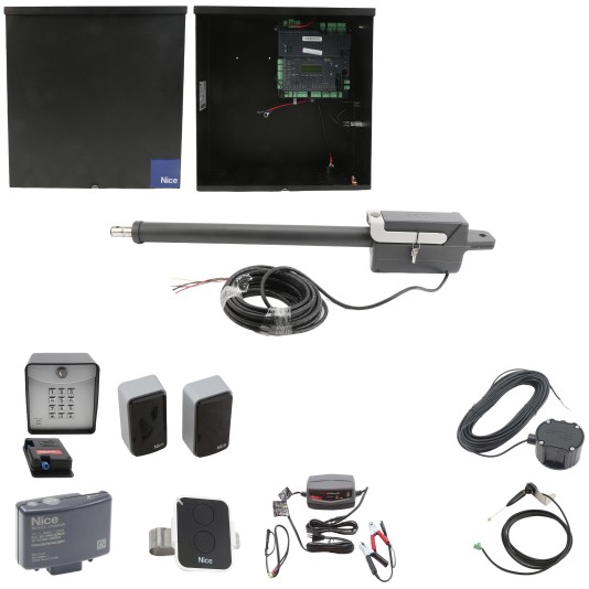 Nice Apollo TITAN12L1 Swing Gate Opener Full Package w/ 1050 Control Board and Entry/Exit Controls