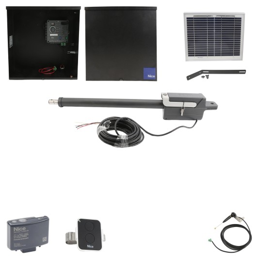 Nice Apollo 310APOLLO-10S Swing Gate Opener Package W/ 10 Watt Solar Panel