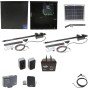 Nice Apollo 1501 Dual  Arm Swing Gate Opener Package with 1050 Control Board, 10W Solar Panel, and 75 Ah Battery 