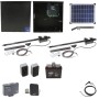 Nice Apollo 1051 Dual Arm Swing Gate Opener Package with 1050 Control Board, 20 W Solar Panel, and 35Ah Battery