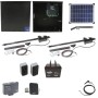 Nice Apollo 1501 Dual  Arm Swing Gate Opener Package with 1050 Control Board, 20W Solar Panel, and 75 Ah Battery 