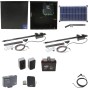 Nice Apollo 1051 Dual Arm Swing Gate Opener Package with 1050 Control Board, 30 W Solar Panel, and 35Ah Battery