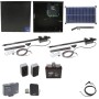 Nice Apollo 1051 Dual Arm Swing Gate Opener Package with 1050 Control Board, 30 W Solar Panel, and 35Ah Battery