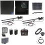 Nice Apollo 1051 Dual Arm Swing Gate Opener Complete Package with 1050 Control Board, 10 W Solar Panel, and 35Ah Battery