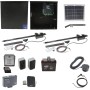 Nice Apollo 1051 Dual Arm Swing Gate Opener Complete Package with 1050 Control Board, 10 W Solar Panel, and 35Ah Battery