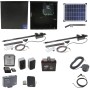 Nice Apollo 1051 Dual Arm Swing Gate Opener Complete Package with 1050 Control Board, 20 W Solar Panel, and 35Ah Battery
