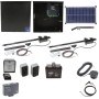 Nice Apollo 1051 Dual Arm Swing Gate Opener Complete Package with 1050 Control Board, 30 W Solar Panel, and 35Ah Battery