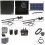 Nice Apollo 1501 Dual Arm Swing Gate Opener Complete Package with 1050 Control Board, 30W Solar Panel, and 75 Ah Battery 