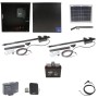Nice Apollo 816 Dual Linear Actuator Swing Gate Opener Package with 310 Control Board, 10W Solar Panel, and 35 Ah Battery