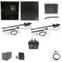 Nice Apollo 816 Dual Linear Actuator Swing Gate Opener Package with 310 Control Board, 10W Solar Panel, and 75 Ah Battery