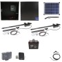 Nice Apollo 816 Dual Linear Actuator Swing Gate Opener Package with 310 Control Board, 20W Solar Panel, and 35 Ah Battery